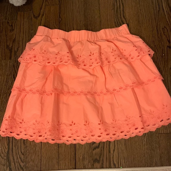 J Crew Mini Skirt Coral - Picture 1 of 3